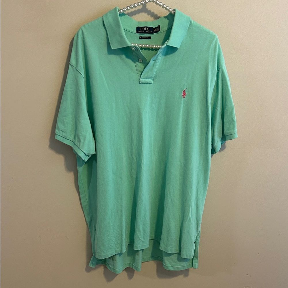 Polo Ralph Lauren Turquoise Polo. Size XXL